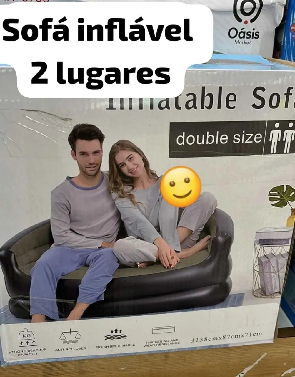 SOFÁ INFLÁVEL 2 LUGARES 