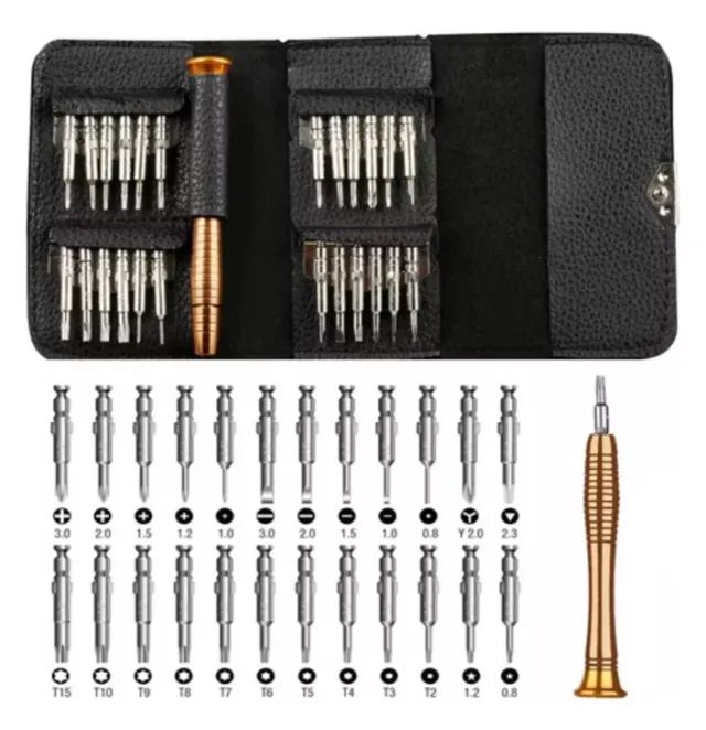 Kit Ferramentas 25 Em 1 Jogo Chaves Reparo Celular Notebook