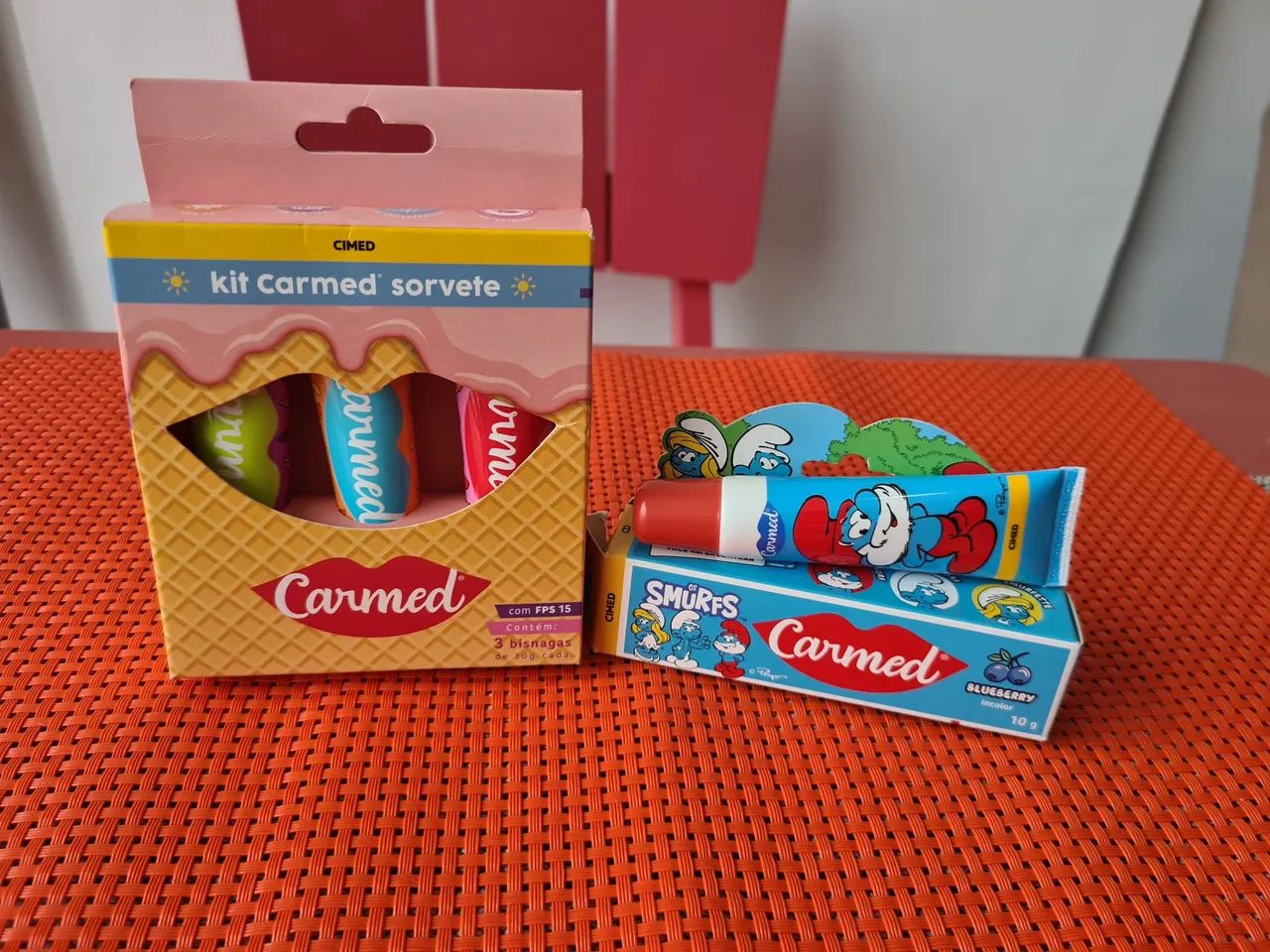 Kit Carmed Papai Smurf e Sorvete!!