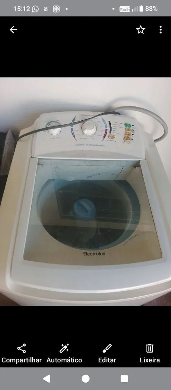 Máquina de lavar eletrolux