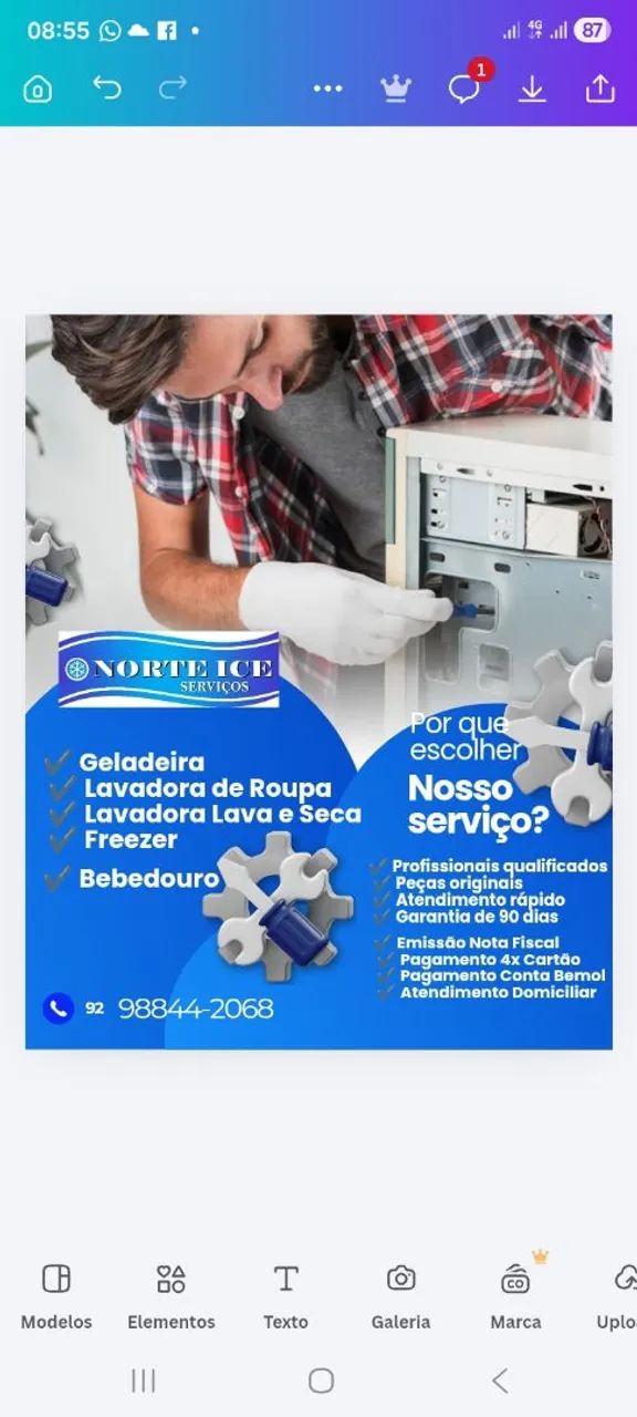 Conserto Lavadora de roupa e Geladeira. - Foto 5