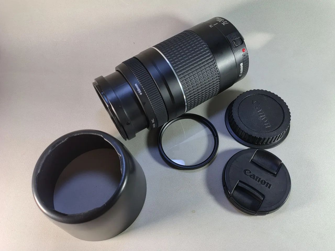 Canon EF 75-300 III + filtro UV +PARASOL  - Foto 3