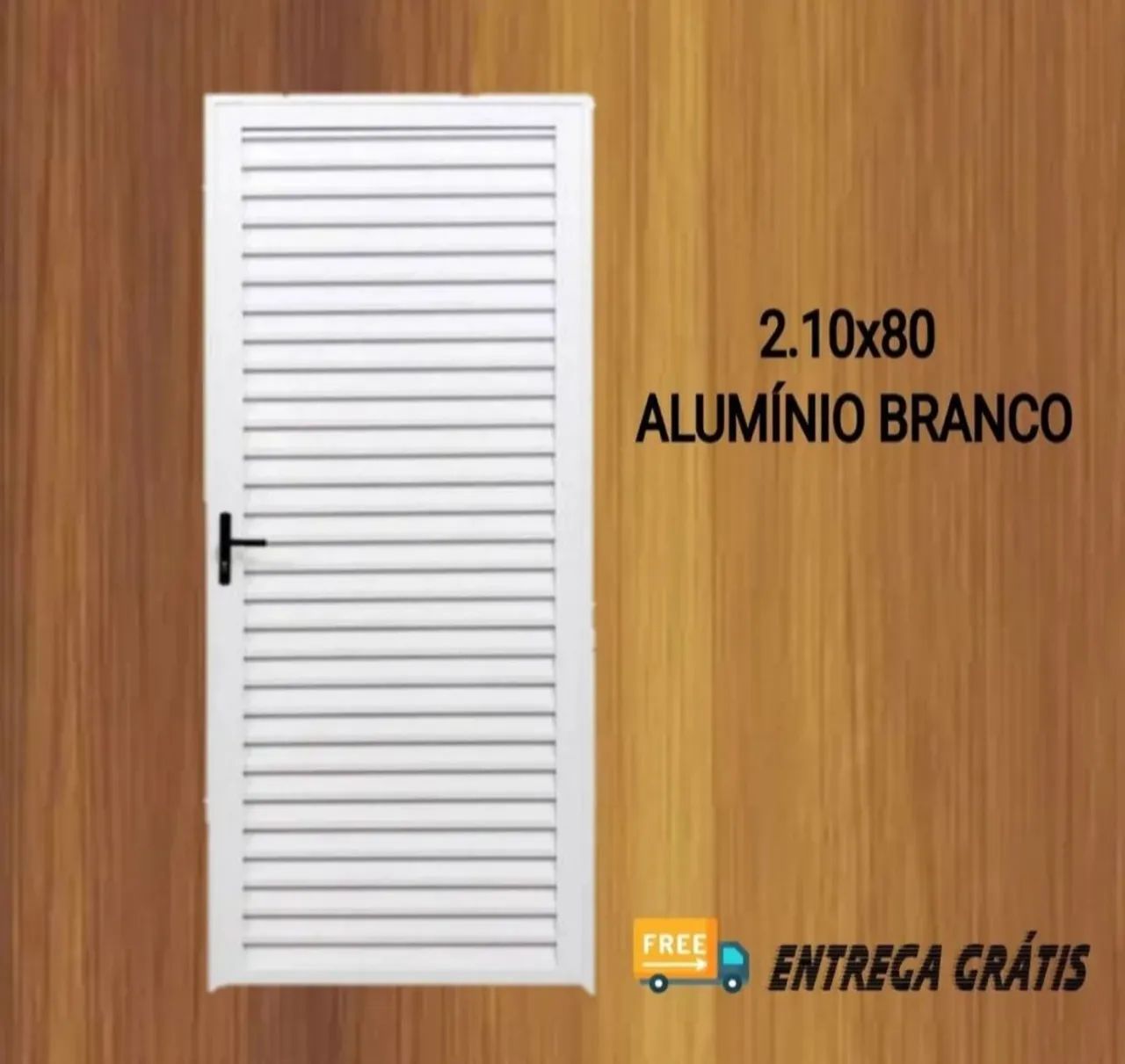 Porta de Alumínio Branco Entrega Grátis e Resistente ao Sol e Chuva
