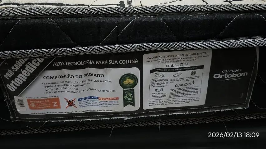 Base box solteiro ortobom + colchão ortobom - Foto 2