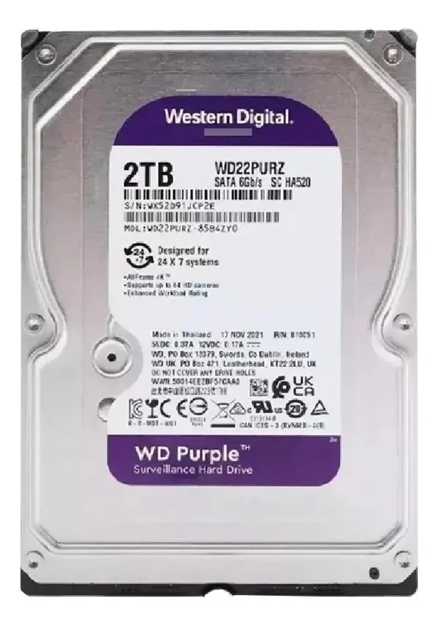 HD Purple 2TB - Western Digital (WD) - Foto 3