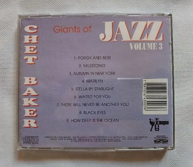 Cd Chet Baker - Giants Of Jazz Volume 3 - Excelente Estado - Foto 3
