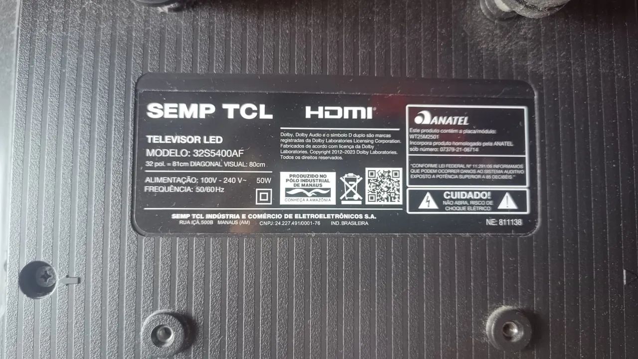 Tv TCL 32 polegadas pra retirada de peças. - Foto 2