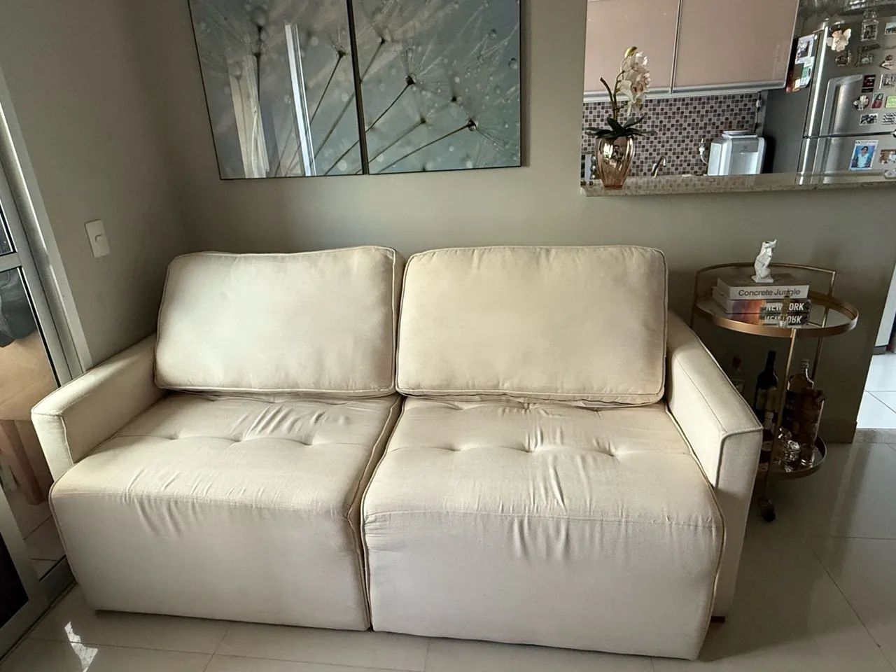 Sofá retrátil de linho  - Foto 2