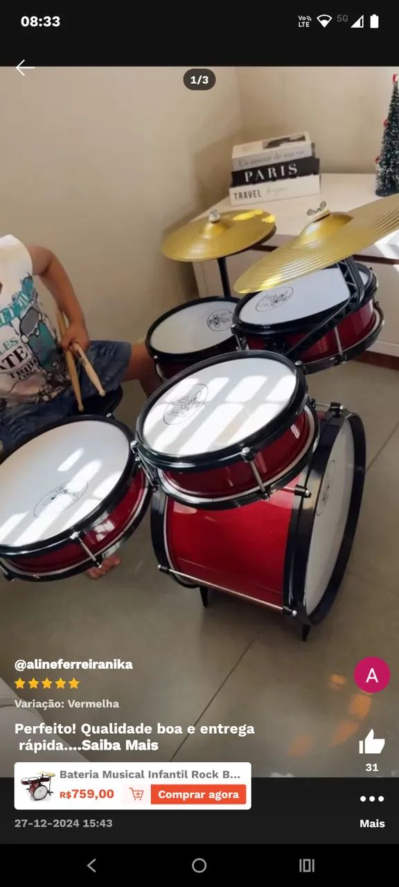 Bateria infantil 