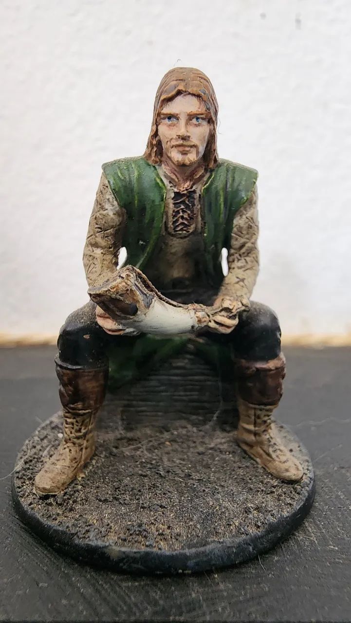 Faramir com trombeta de boromir senhor dos aneis eaglemoss