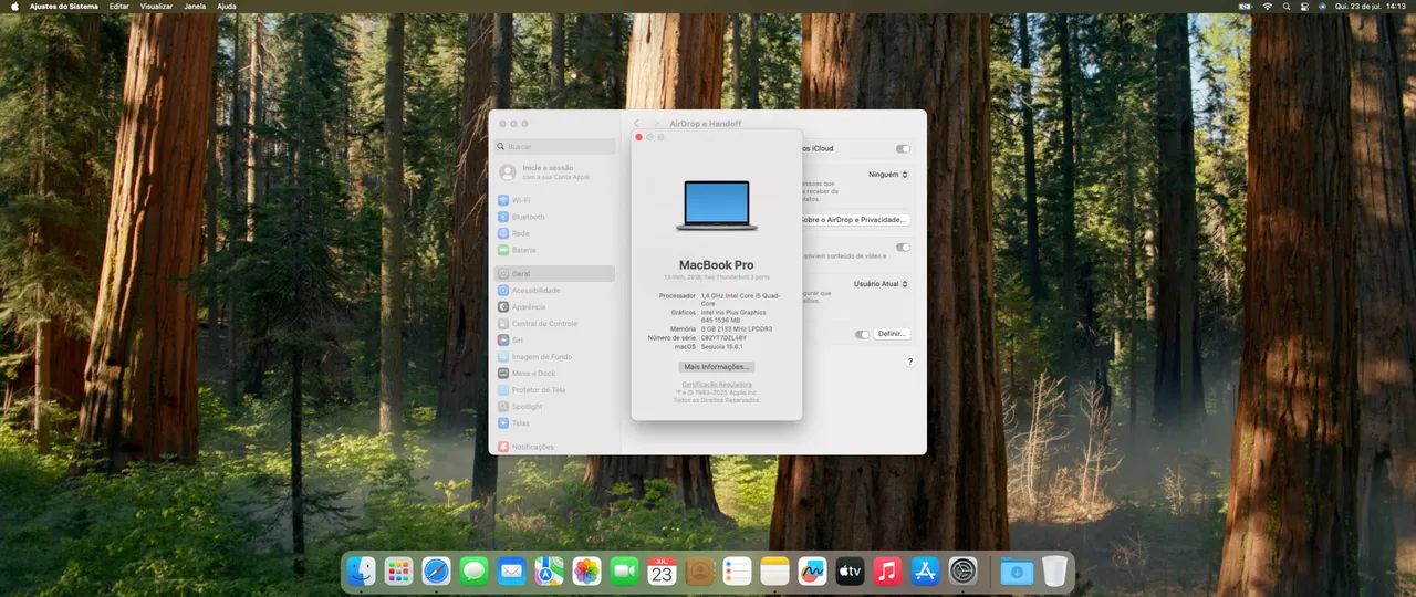 Placa Mãe MacBook Pro A2159 2019 i5 8GB RAM SSD 128GB Original - Foto 4