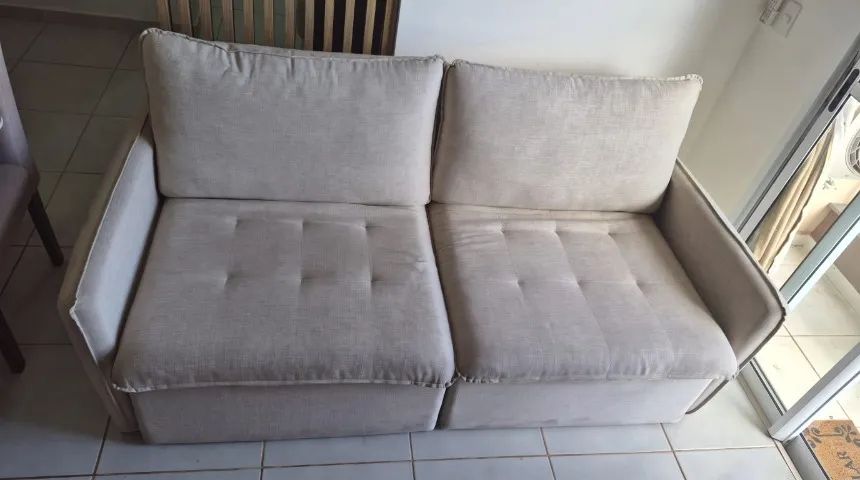 Sofá retrátil de linho - Foto 3