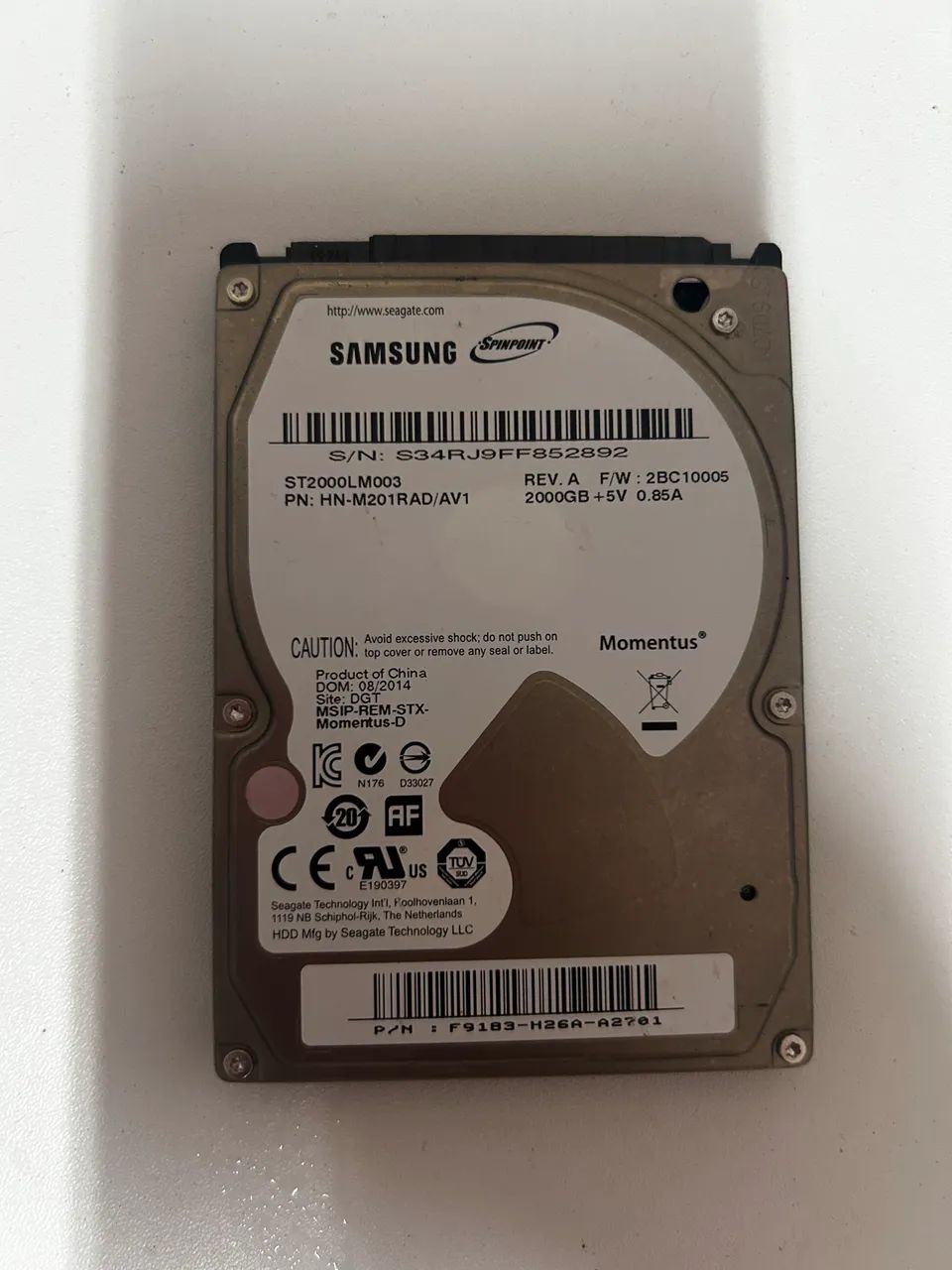 HD notebook 2TB65049956906625120