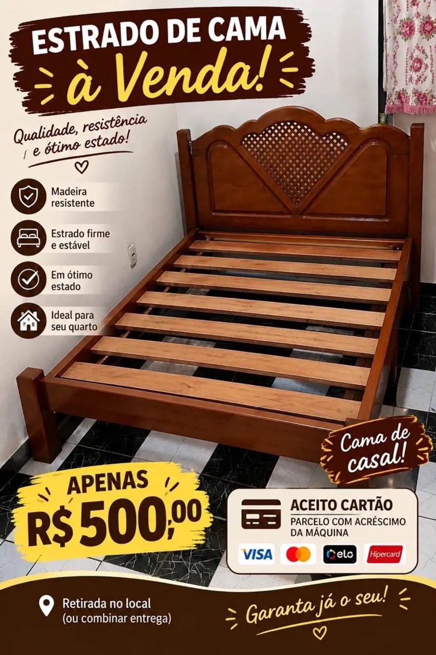 Cama Casal Madeira