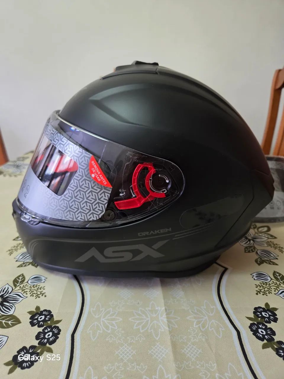 Capacete ASX DRAKEN solid preto fosco. - Foto 3