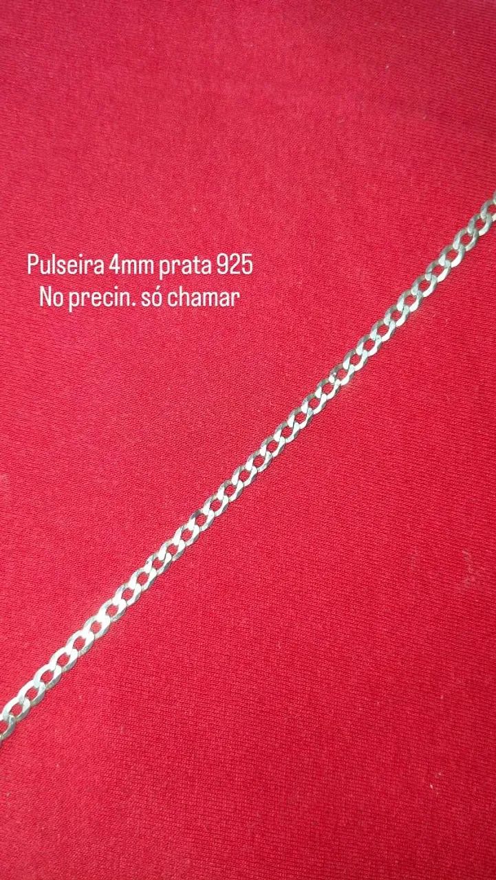 Vendesse pulseira prata 925 4mm semi nova - Foto 5