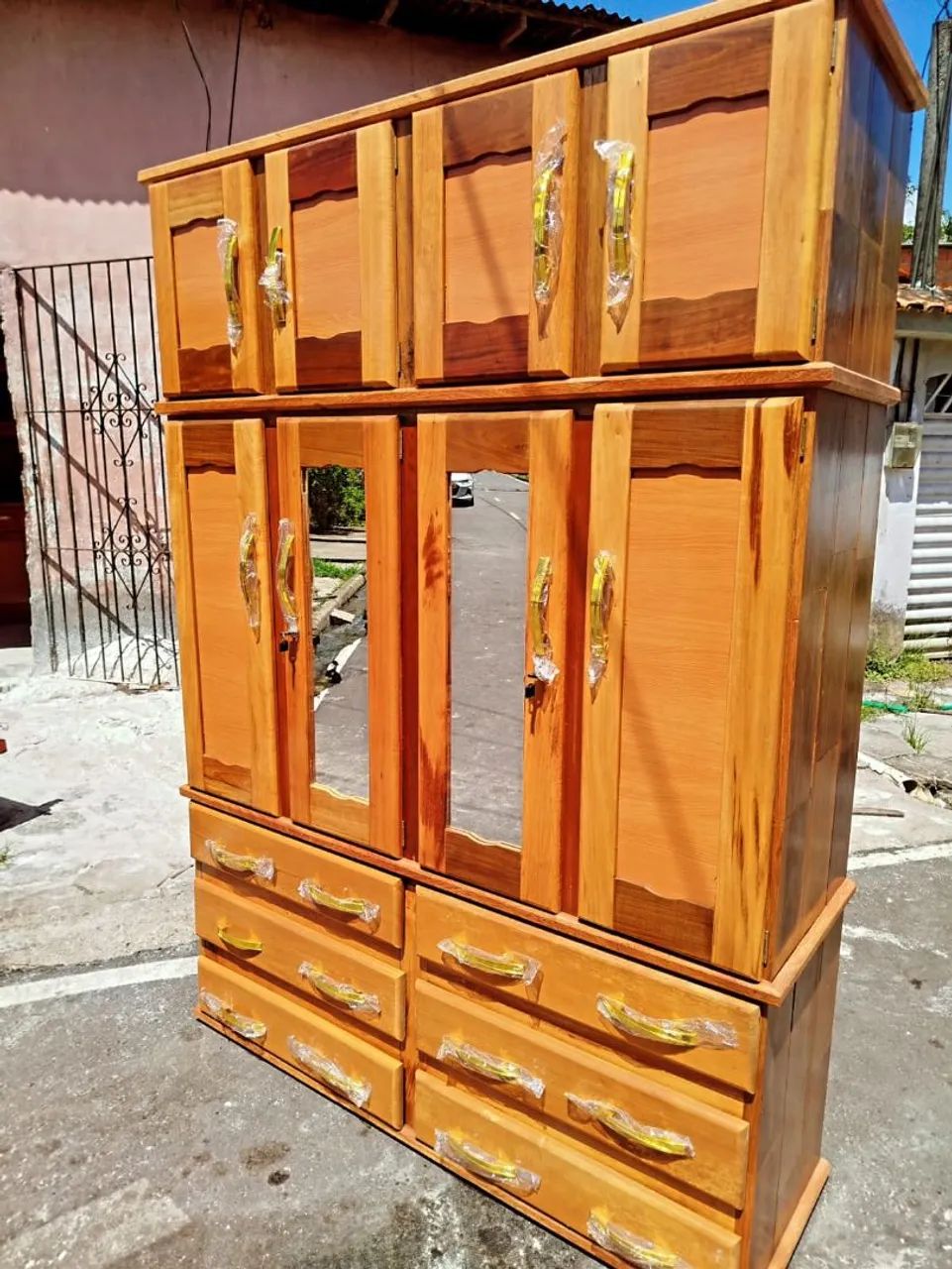 GUARDA ROUPA DE CASAL - 6 GAVETAS COMPLETO COM ESPELHOS - Foto 3