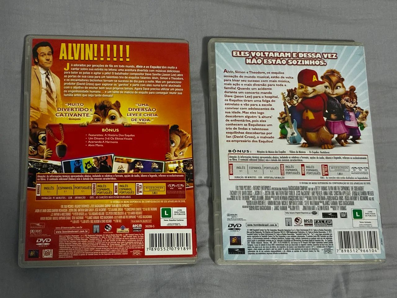 DVDs Alvin e os Esquilos 1 e 2 - Foto 3