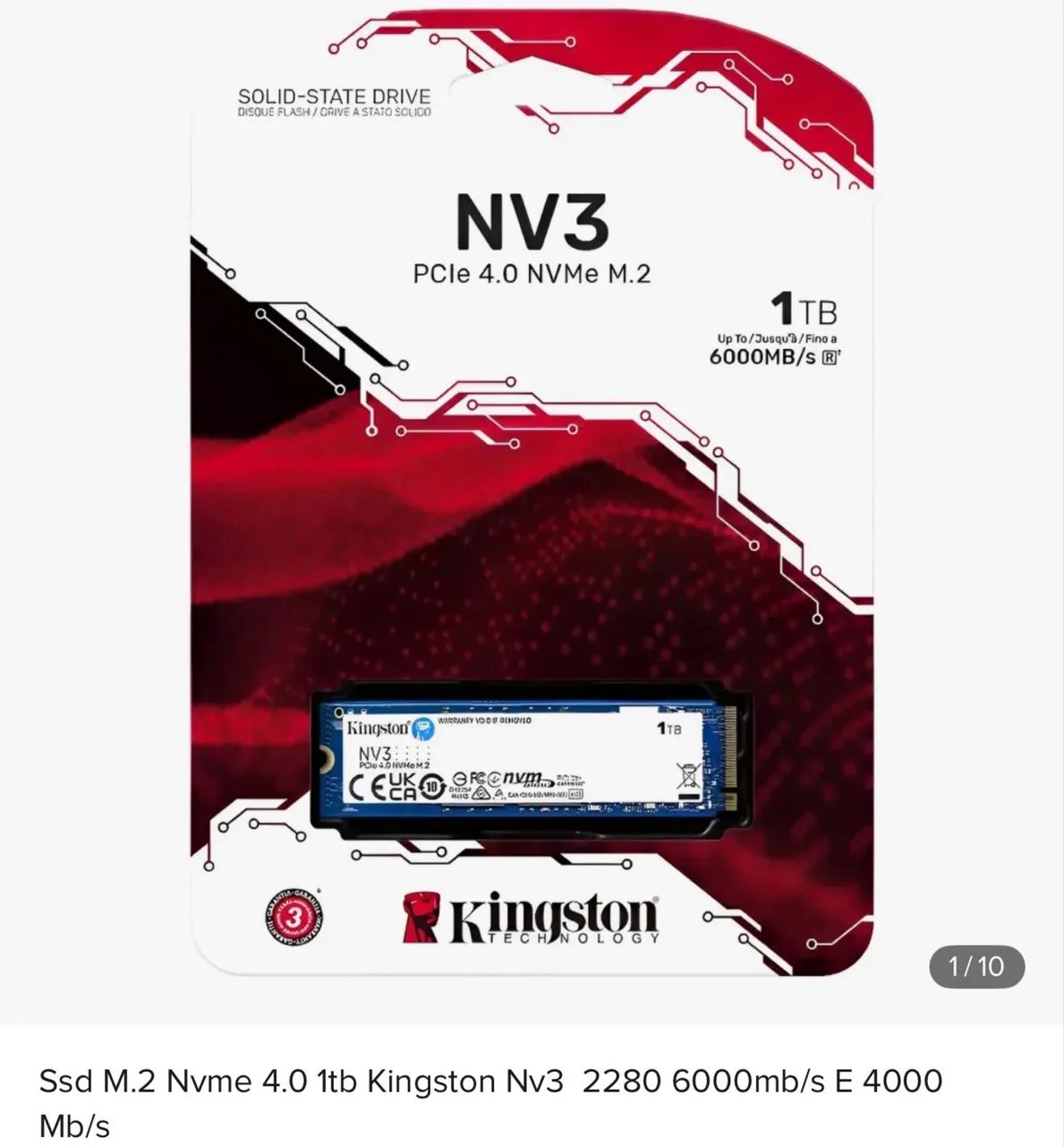 SSD KINGSTON M2 1TB 2280