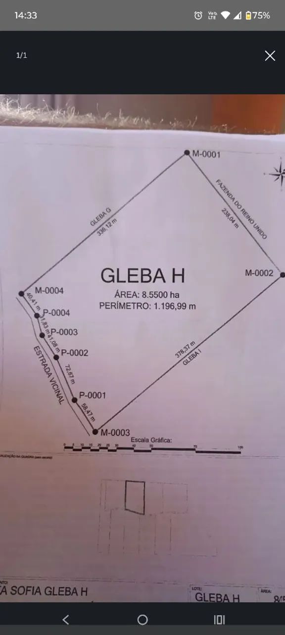 Vende-se 8,5 hectares de terra em povoado de Pinheiro 