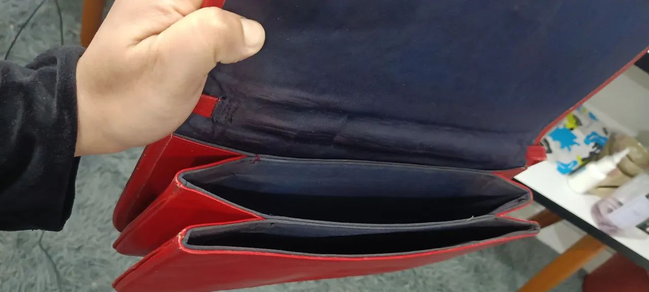 Bolsa baguete vermelha - Foto 4