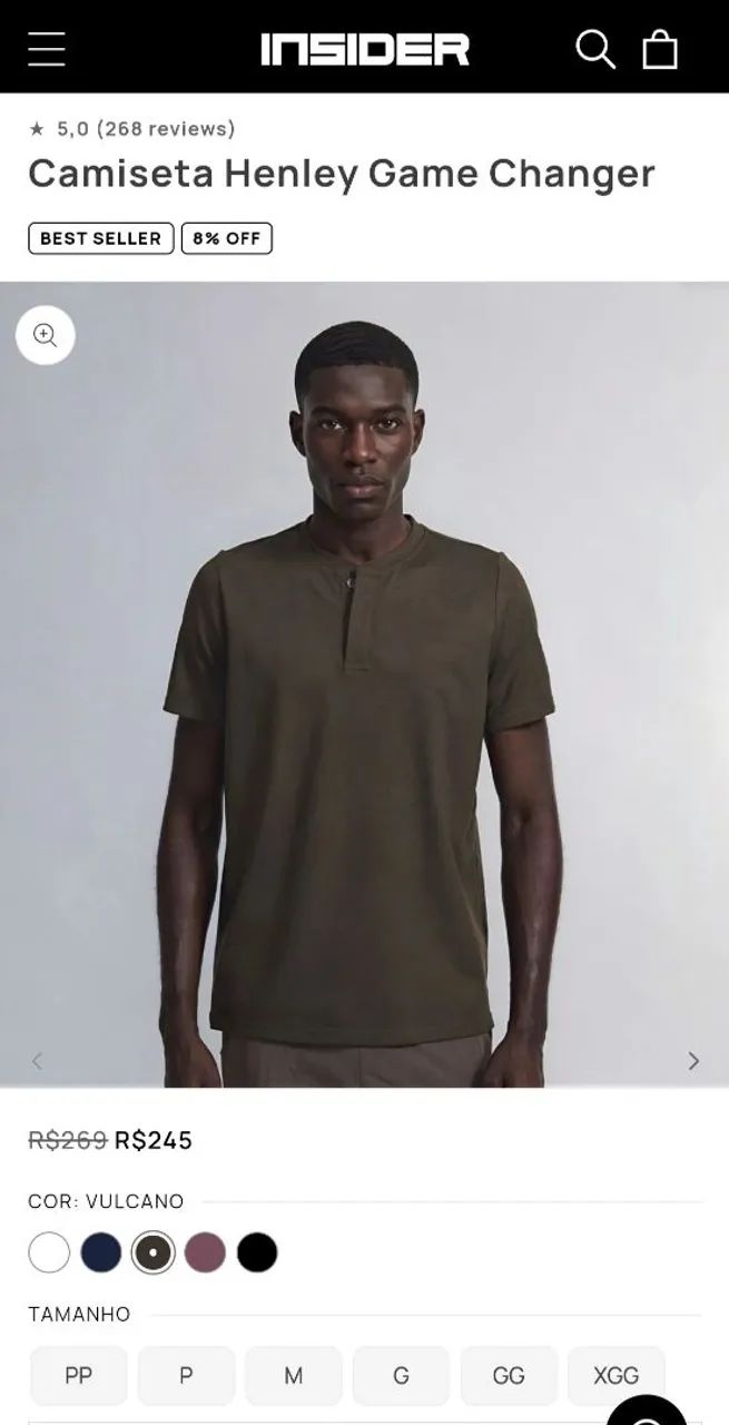 Camisa Henley Core INSIDER Nova - Foto 5