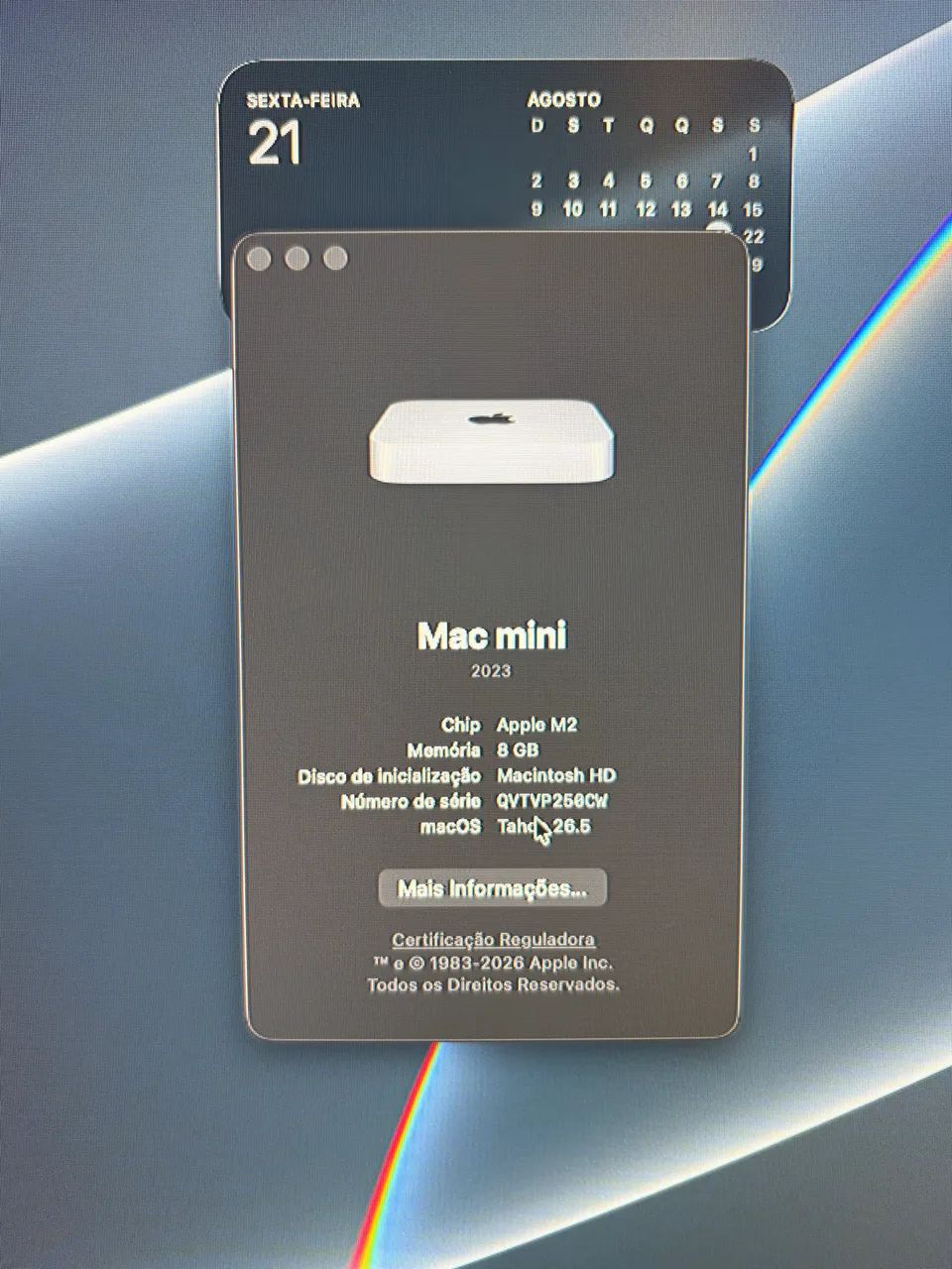 MAC MINI M2 (2023) 8GB RAM 256GB SSD - Computadores e Desktops