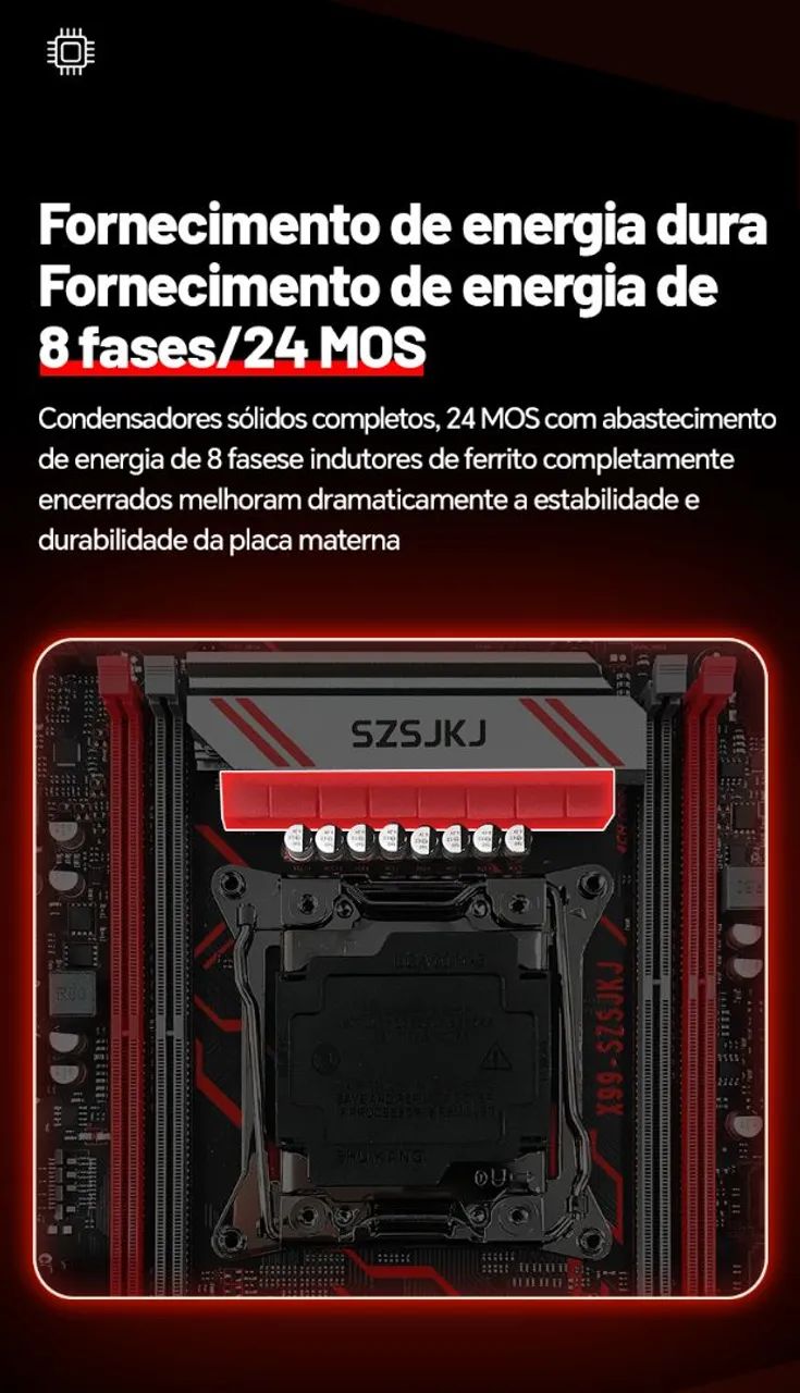 [NOVA] Placa mãe x99 xeon 2680v4 módulo tmp2.0 16gb 2400mhz(oc) - Foto 4