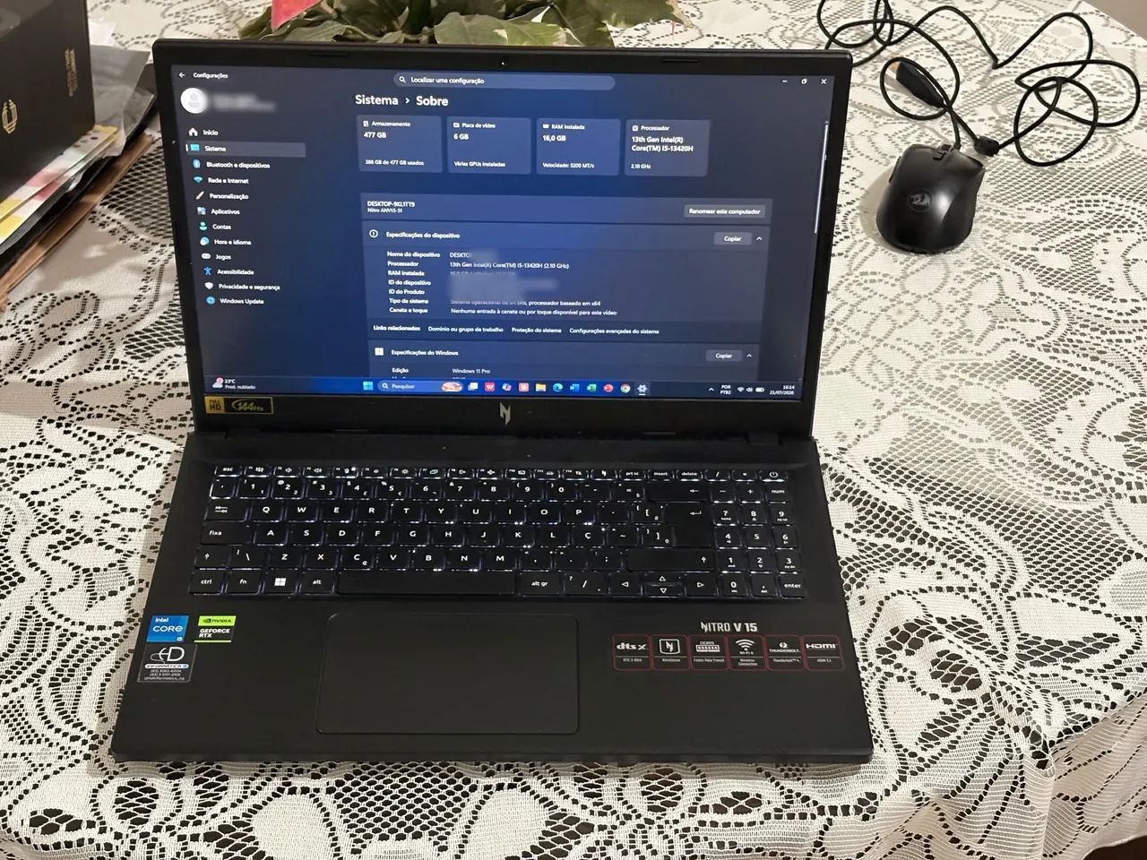 Notebook gamer Acer Nitro V15 (Rtx4050) - Foto 4