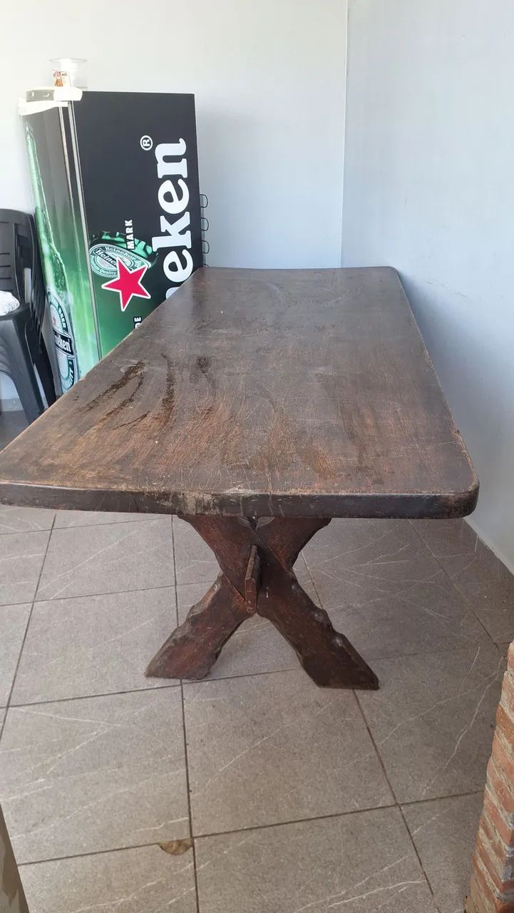Lindíssima mesa de madeira MACIÇA 2.300$$ - Foto 4