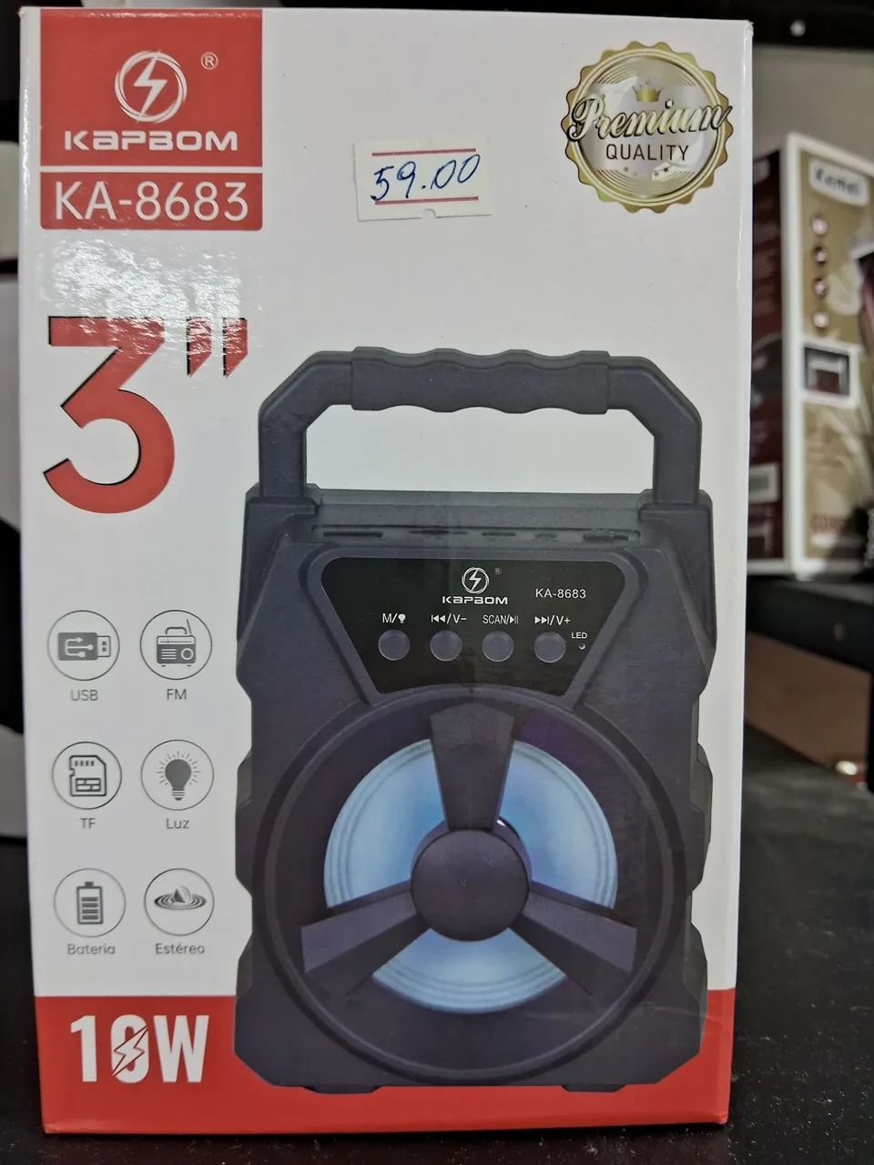 Caixa de Som Bluetooth  Kapbom KA-8683