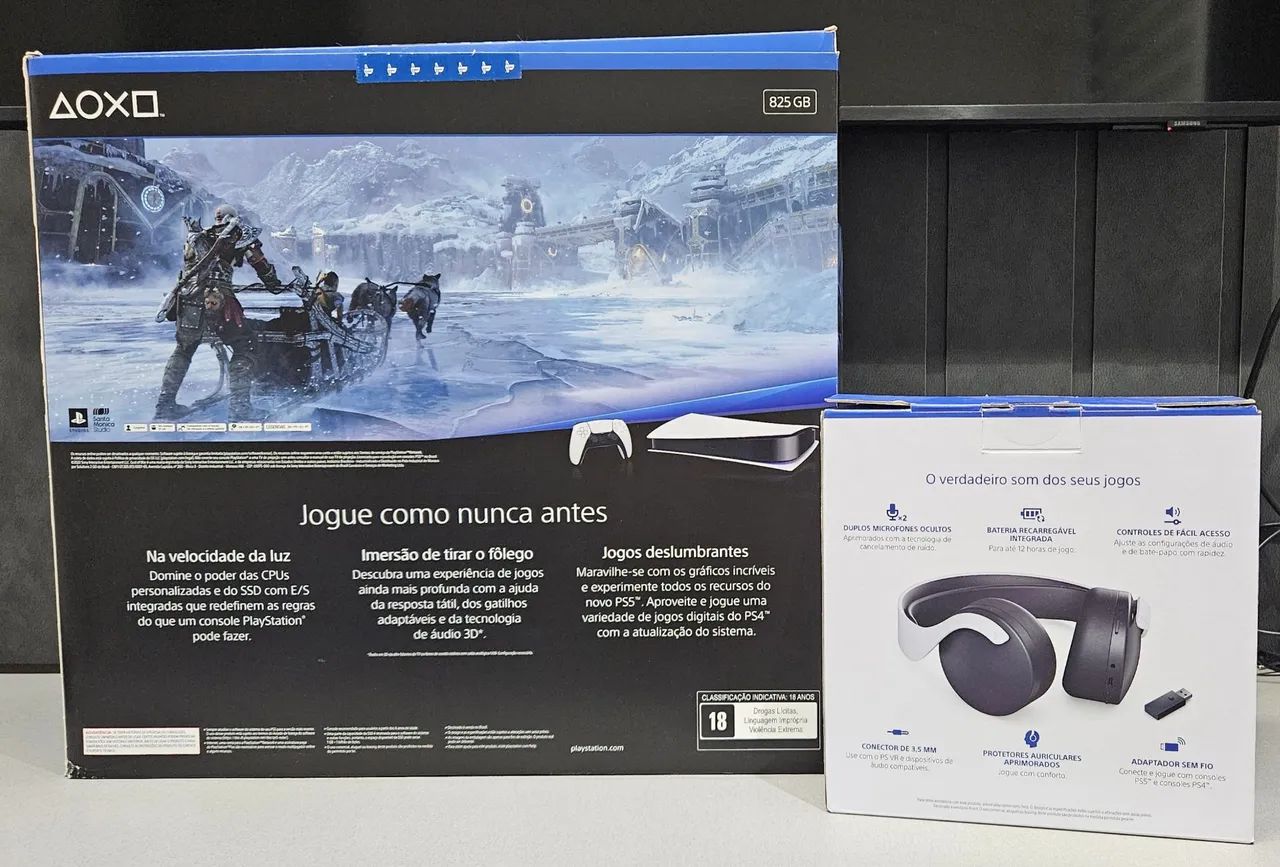 Kit Completo Playstation 5 com caixas originais  - Foto 3