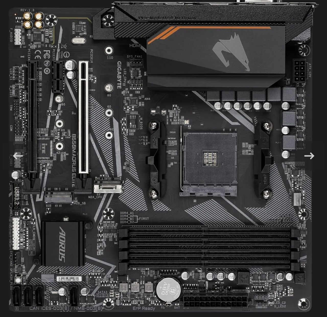 Placa mãe  b550m aorus elite - Foto 3