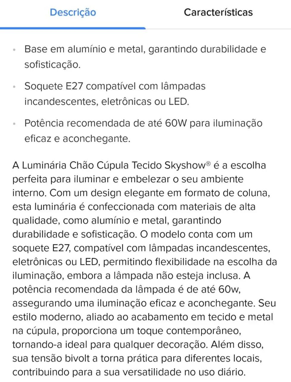 Luminária de chão  - Foto 4