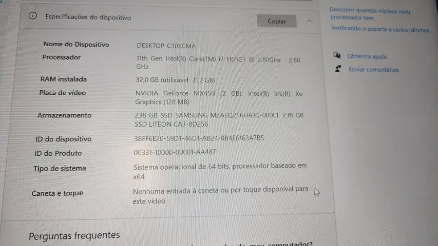 Lenovo E14 core i7__lindo