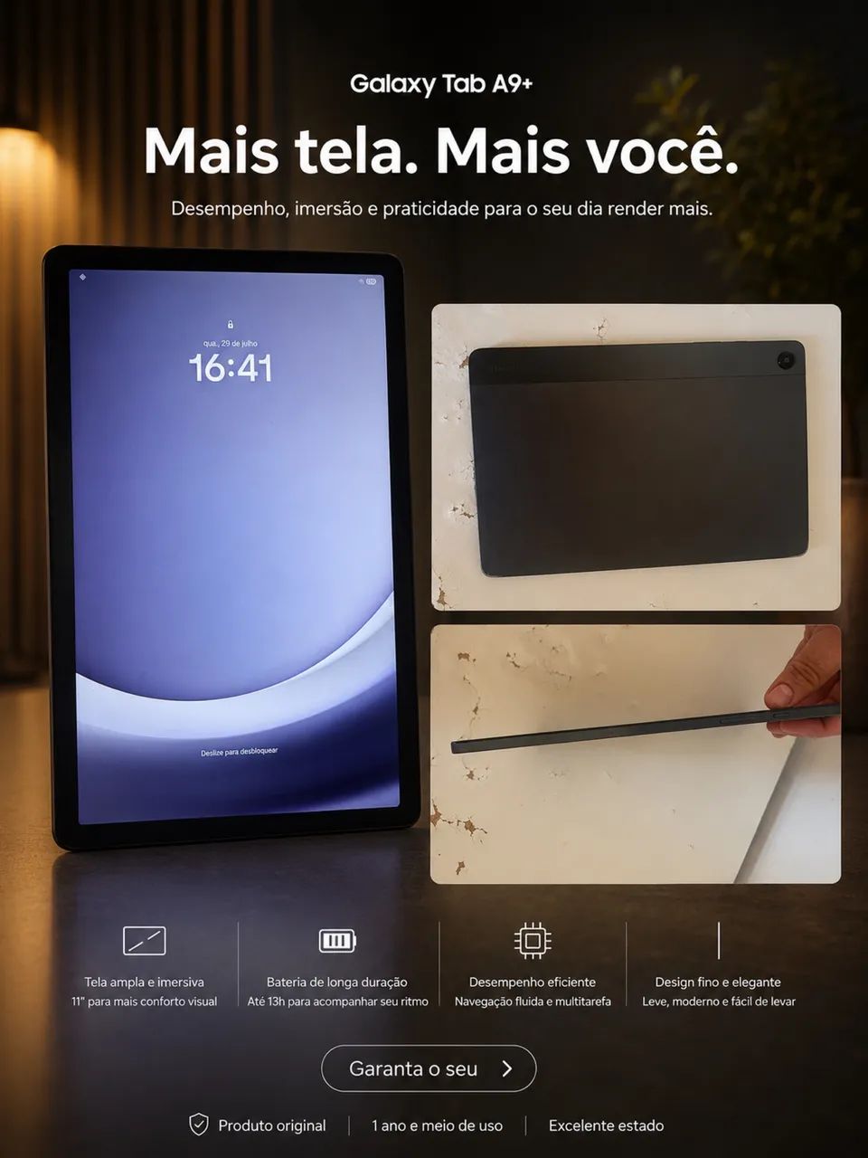 Samsung Galaxy Tab A9+ - Excelente Estado + Caixa Original - Foto 3