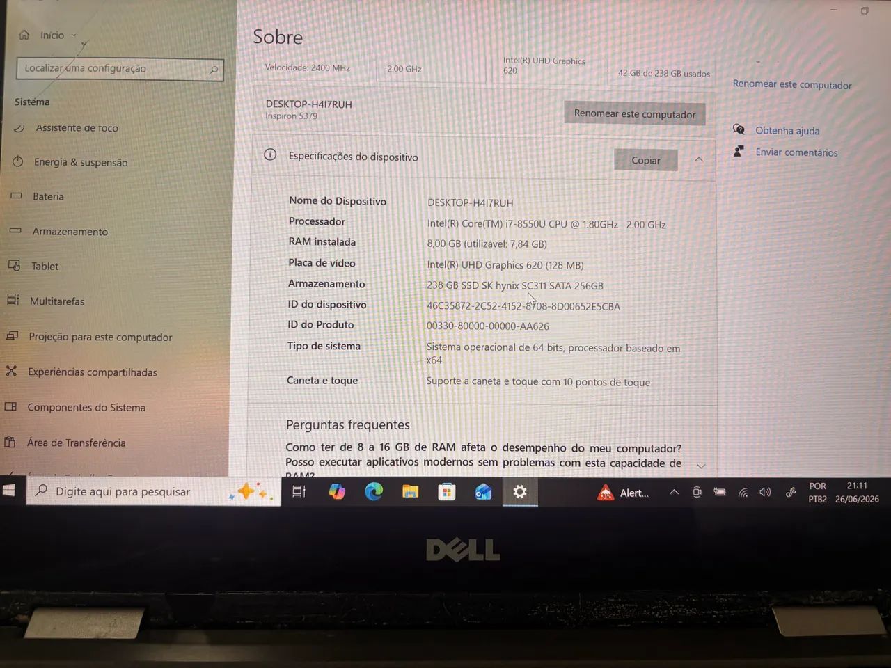 NOTEBOOK DELL 2 EM 1 - TELA TOUCH! - Foto 5