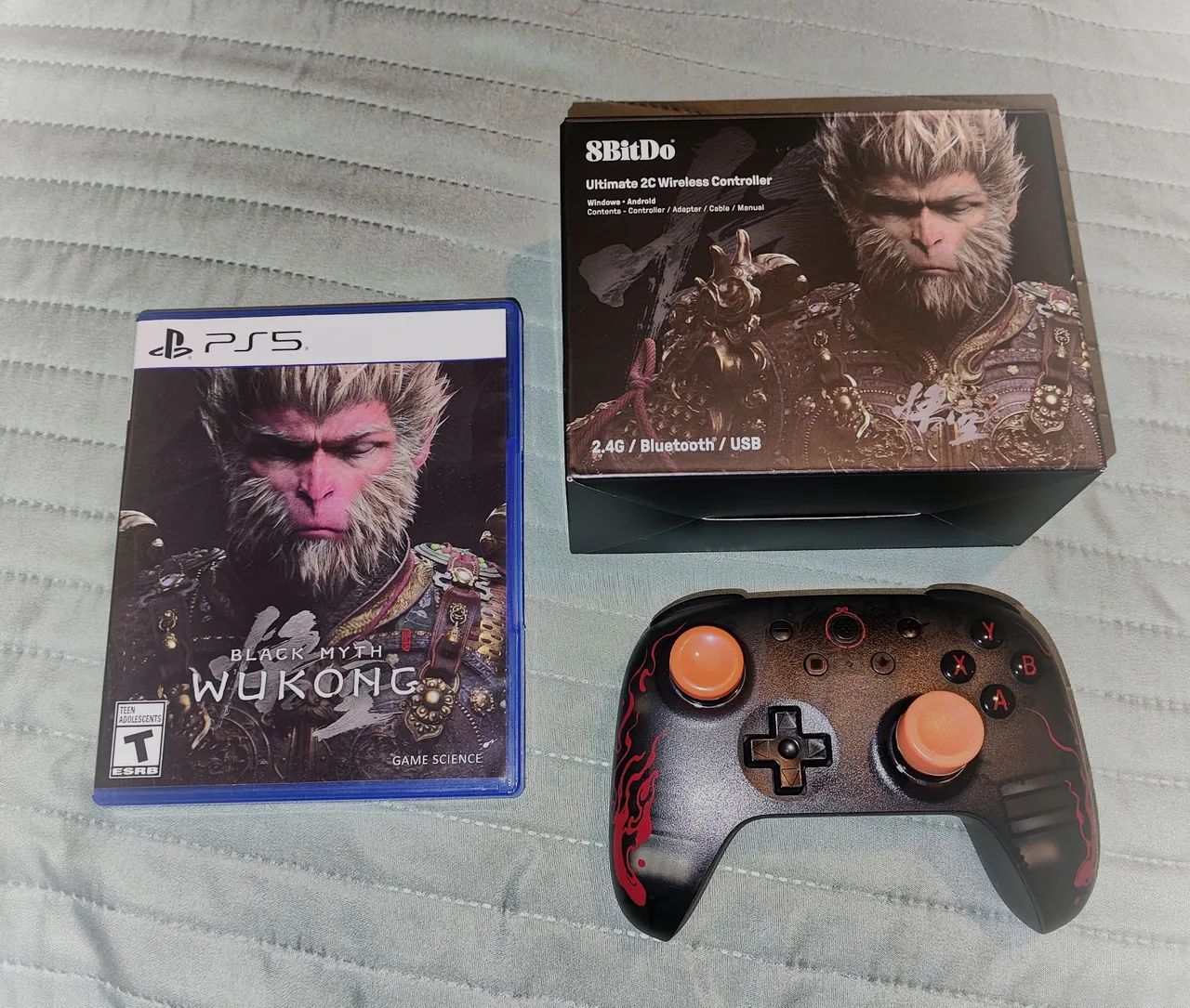 8BitDo Ultimate 2C Wireless Controller - Edição Especial Wu Kong + Game Playstation 5 - Foto 2