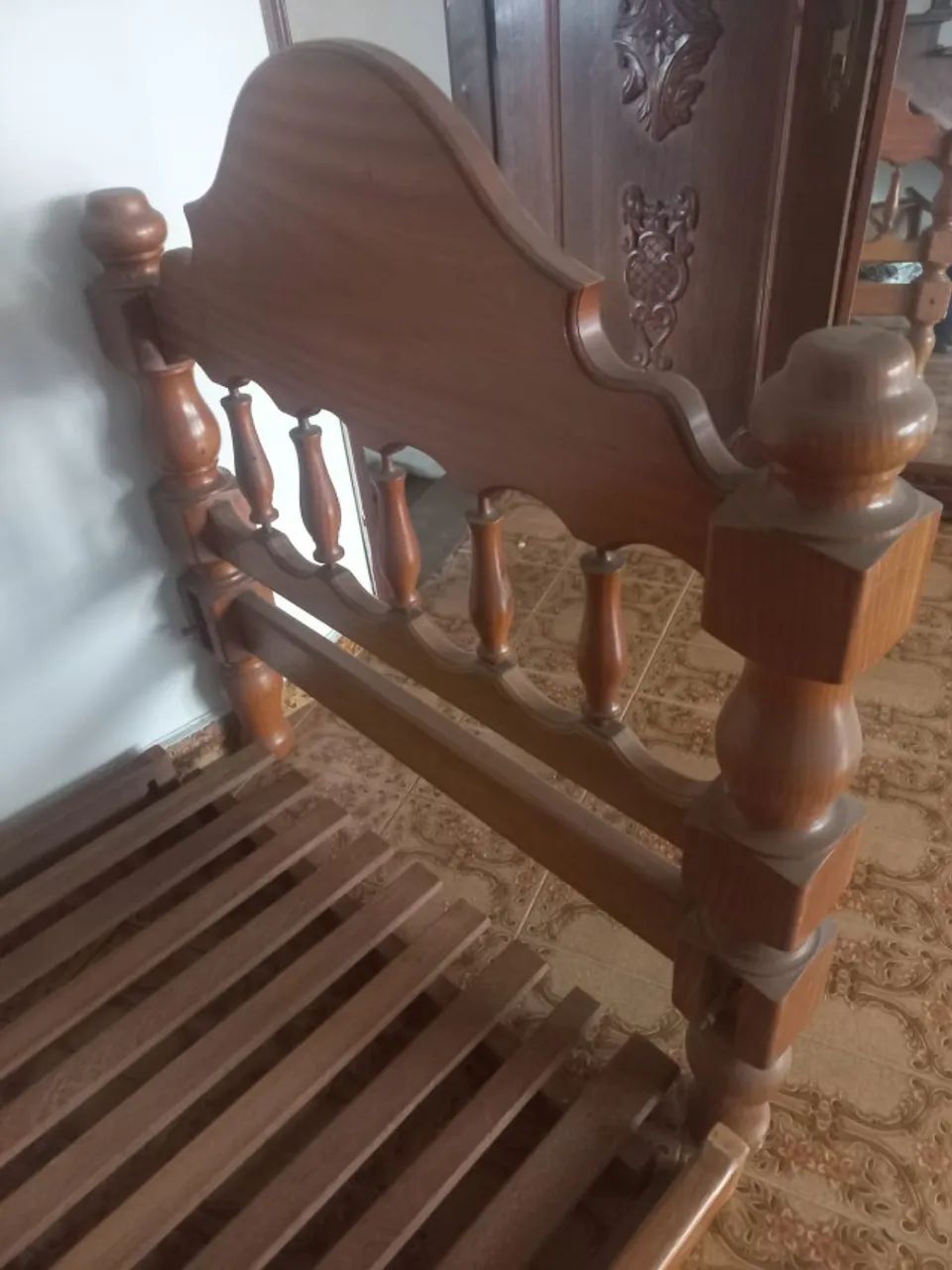Cama De Madeira Antiga Viúvo Em Ótimo Estado / -- Act - Foto 2