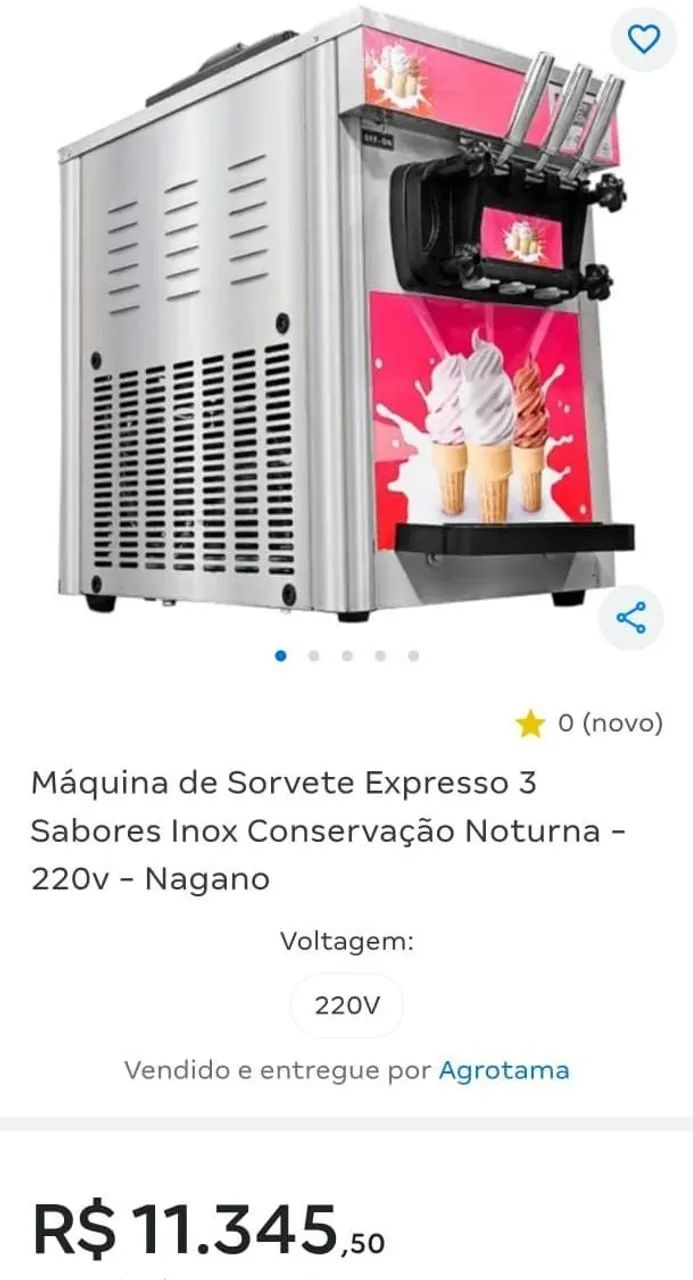 Maquina de Sorvete expresso.
