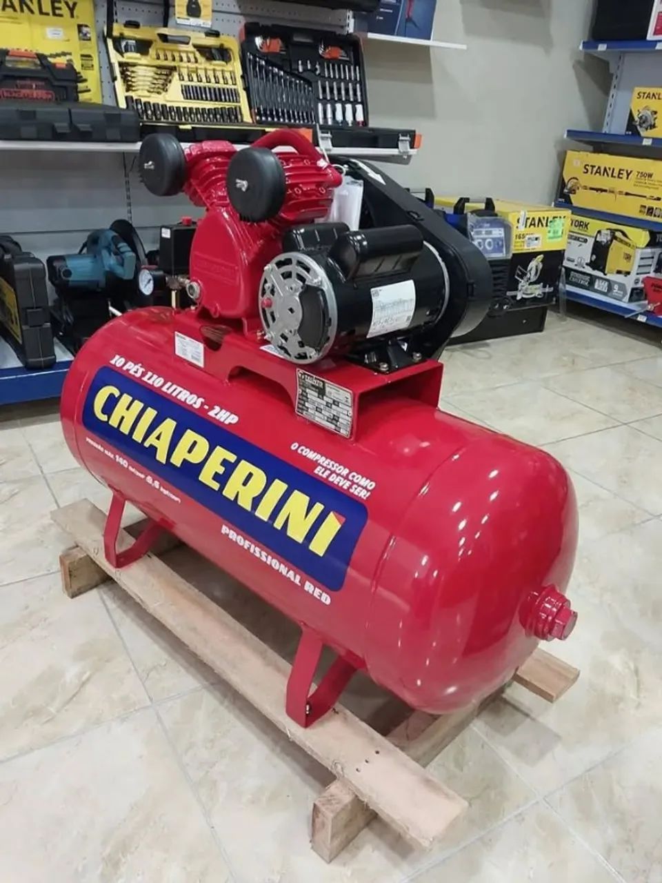 Compressor de Ar 110L Chiaperini Profissional Red - Novo/Loja