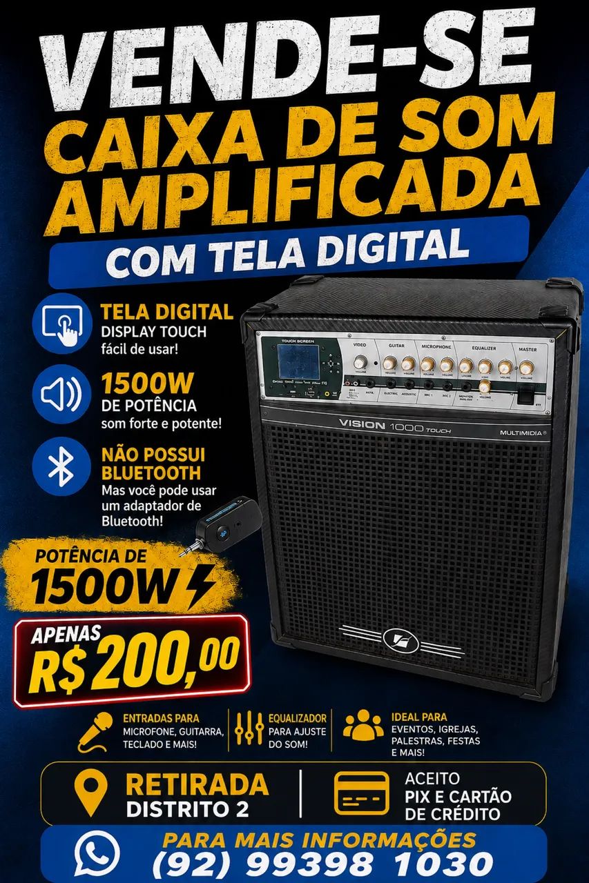 Vendo caixa amplificada de  1500 e