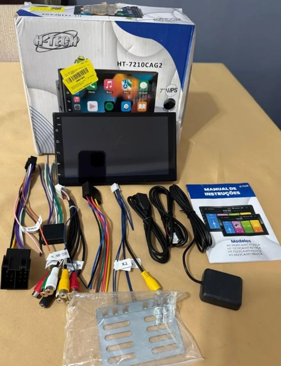 Multimídia 2 Din 7 pol Ips H-tech HT-7210CAG2 Carplay Android Auto