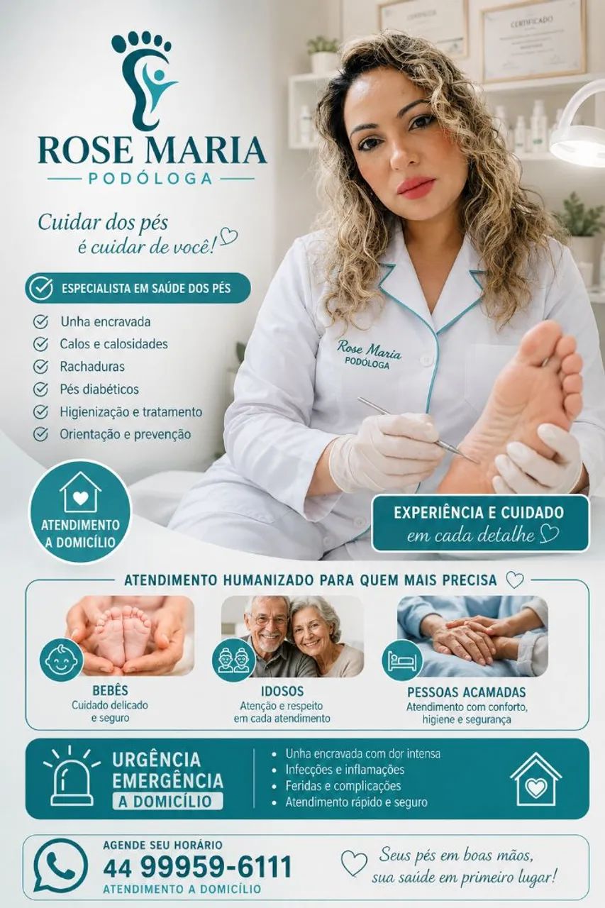 Rose Maria  Podóloga a domicílio Maringá  - Foto 4