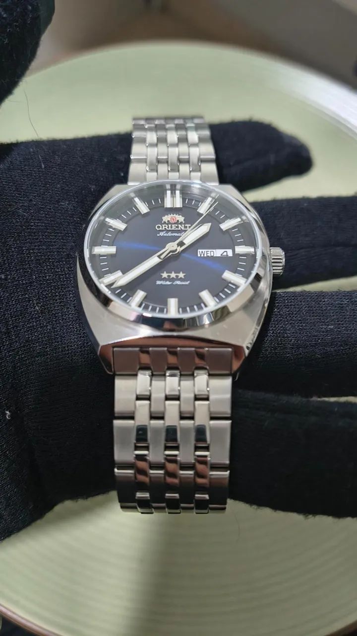 Relógio Orient Automático 3 Estrelas Yn6ss021d1sx - Azul - Foto 3