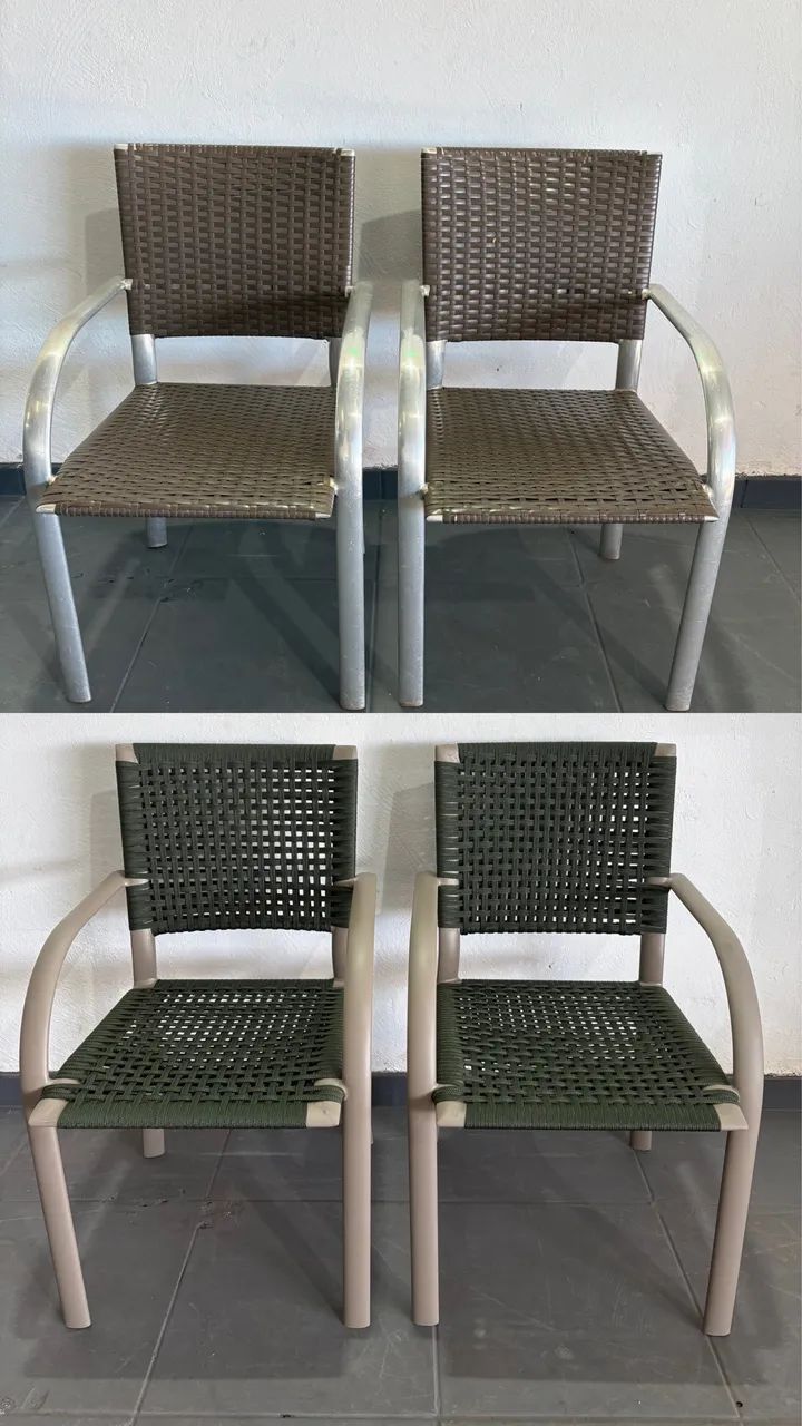 Reforma de móveis em alumínio e corda náutica  - Foto 4