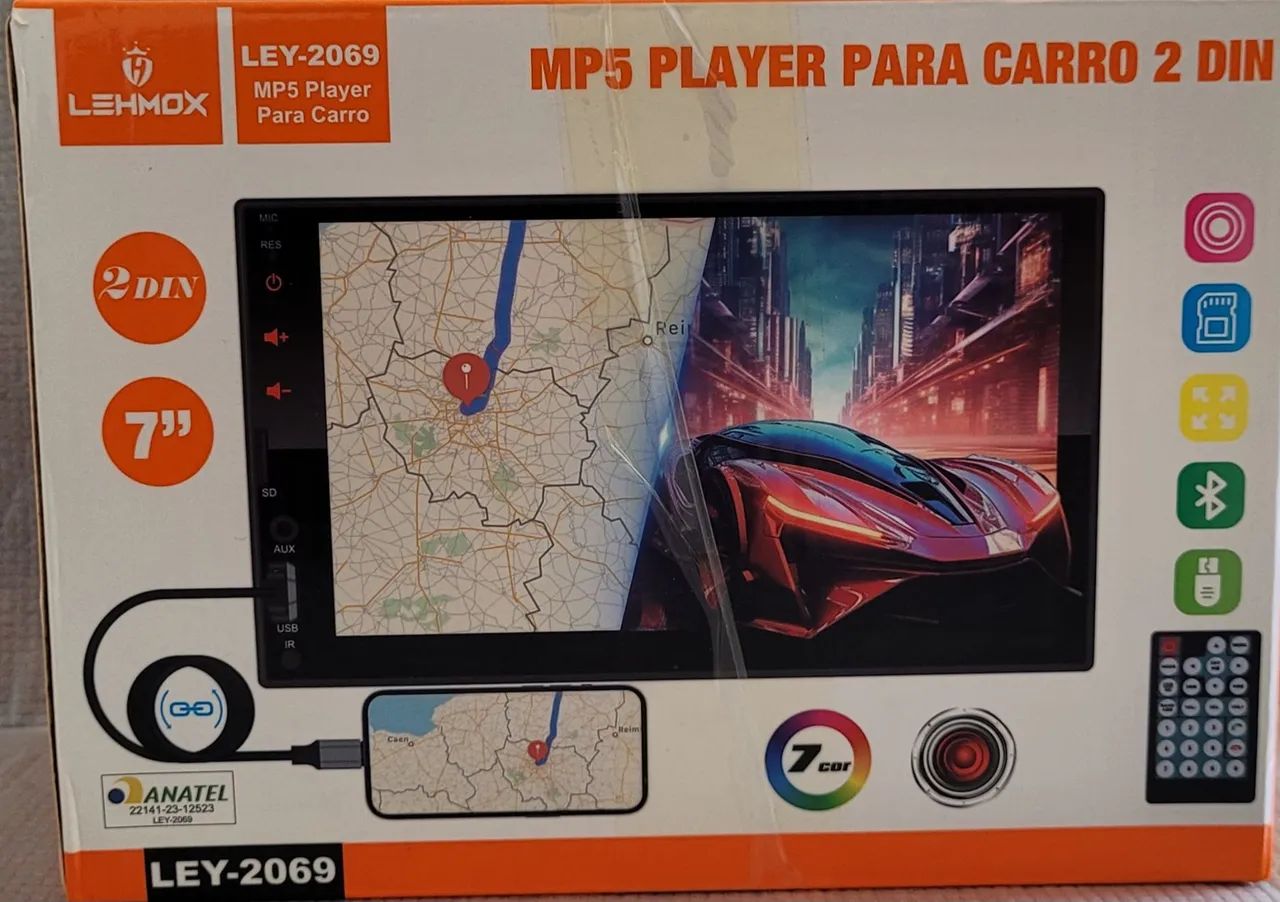 Multimídia Mp5 Touch 7 polegadas 2 DIN - Foto 2