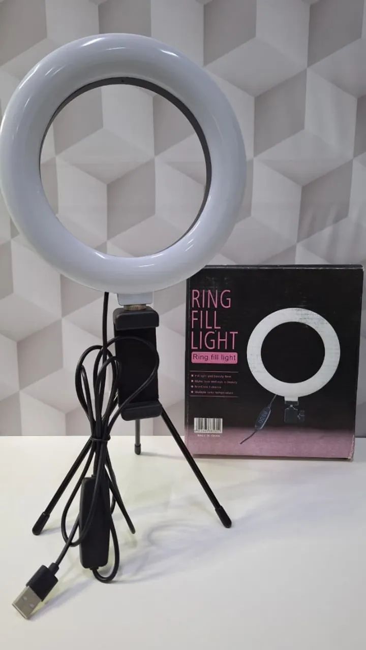 Ring Light De Mesa Portátil 