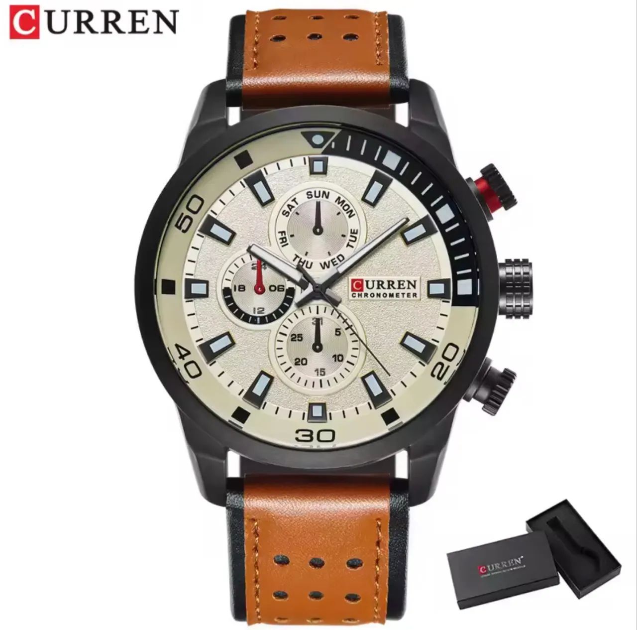 Relógio Masculino CURREN 8250 Original - Elegante e Esportivo