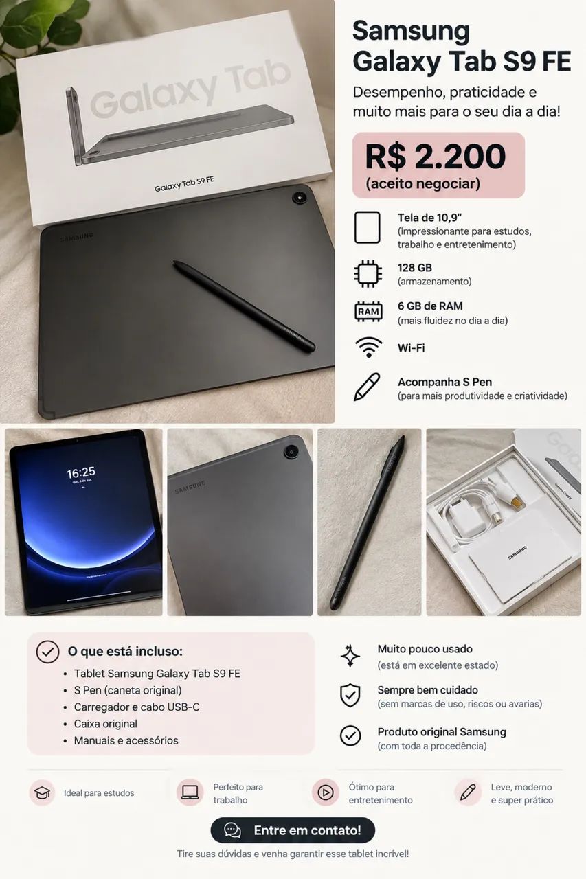 Tablet galaxy tab S9 FE